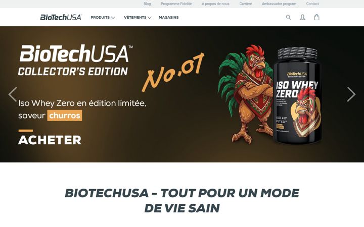 Screenshot of biotechusa.fr