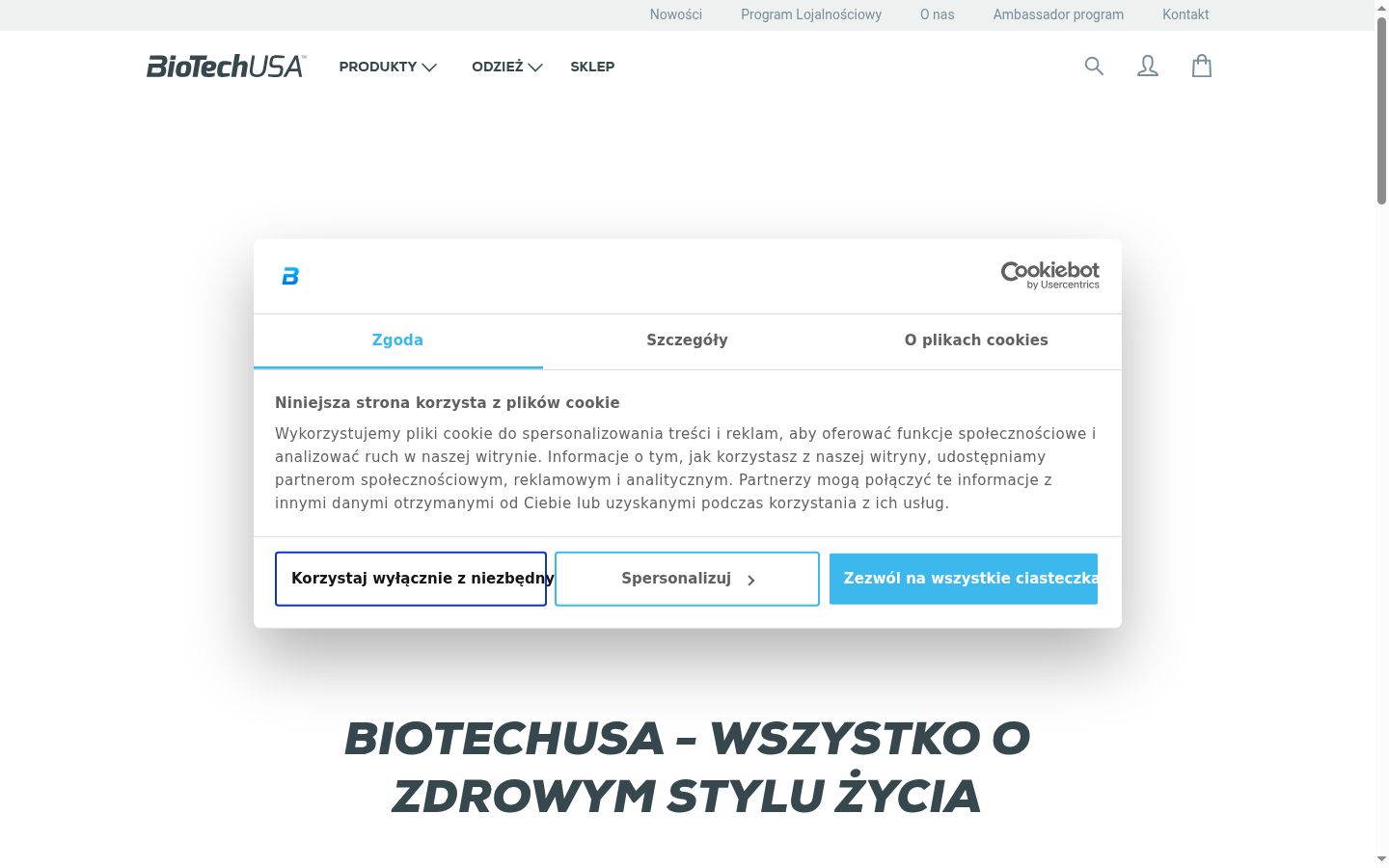 Sutikimo reklamjuostės, rodytos prieš bet kokią sąveiką, ekrano kopija