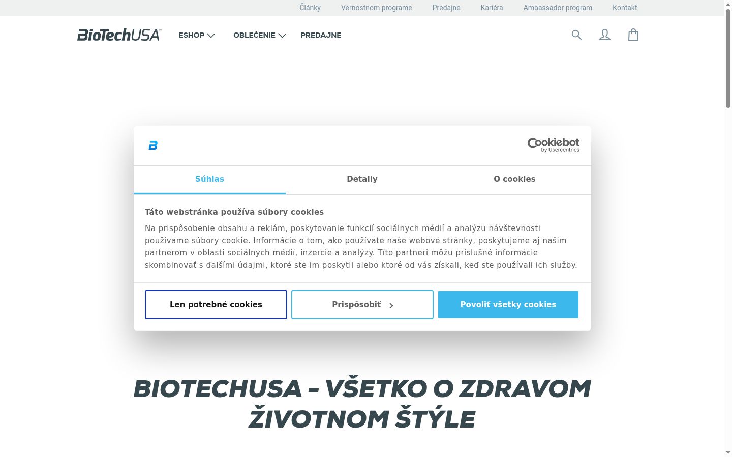 Sutikimo reklamjuostės, rodytos prieš bet kokią sąveiką, ekrano kopija
