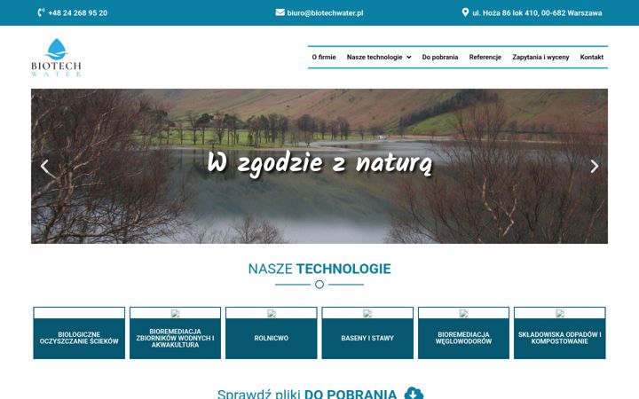 Ekrano kopija biotechwater.pl