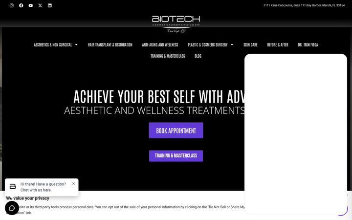 Ekrano kopija biotechwellnesscenter.com