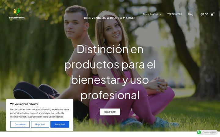 Captura de pantalla de biotecmarket.com