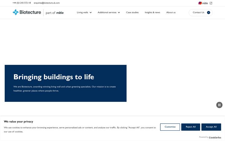 Captura de pantalla de biotecture.uk.com