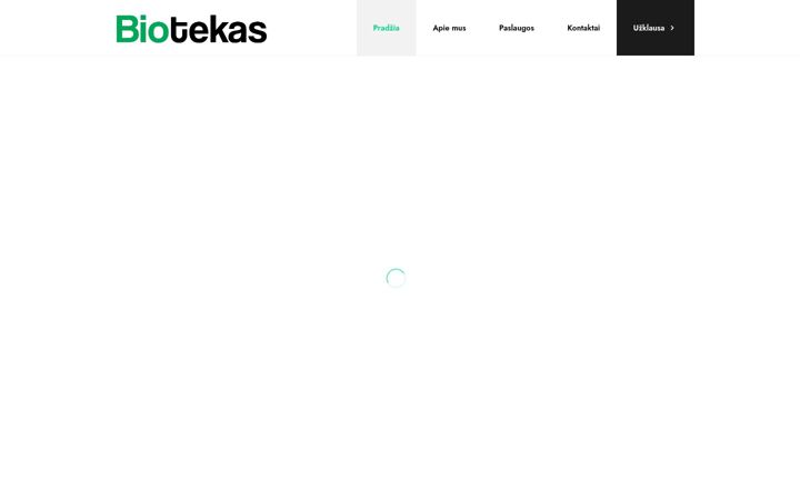 Captura de pantalla de biotekas.lt