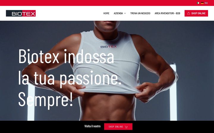 Screenshot of biotex.it