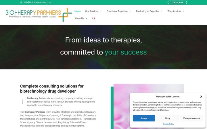 Screenshot of biotherapypartners.com
