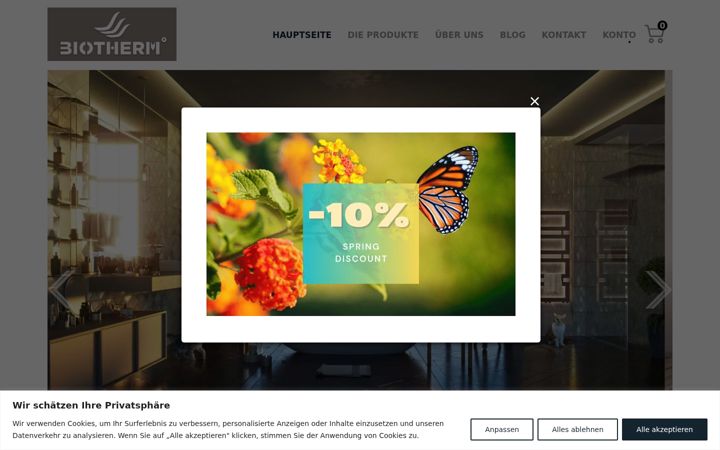 Ekraanipilt saidist biotherm-shop.at
