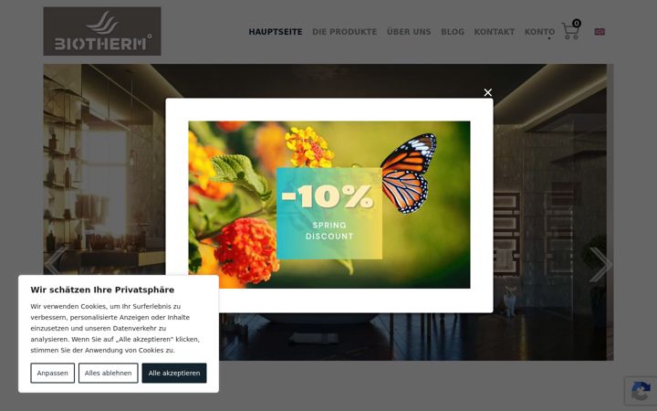 Ekraanipilt saidist biotherm-shop.de