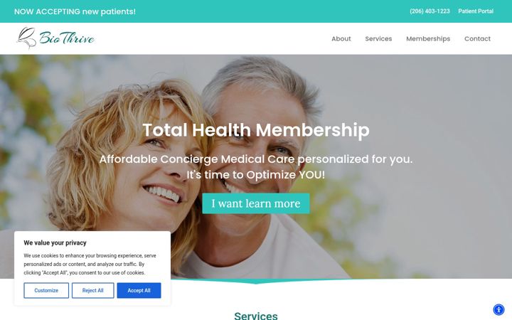 Screenshot van biothrivelife.com