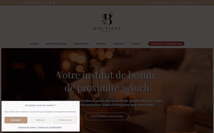 Screenshot of biotiful-auch.fr