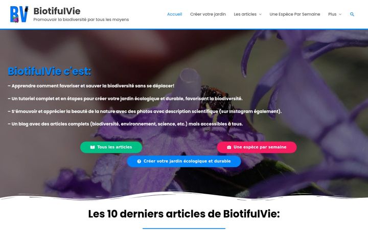 Screenshot of biotifulvie.be