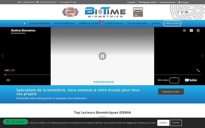 Screenshot of biotime-technology.com