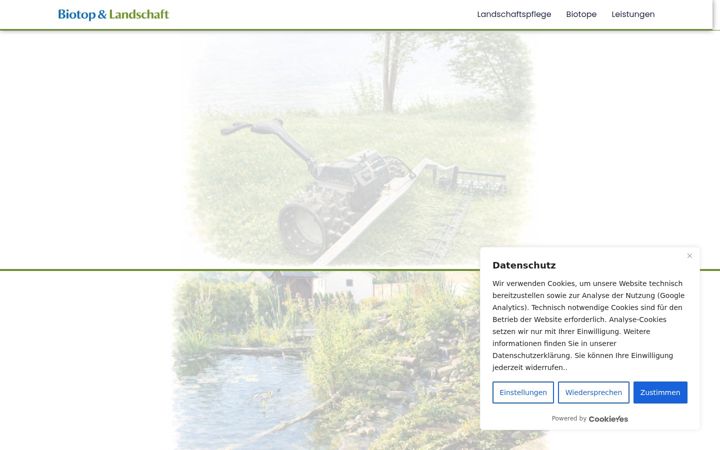 Screenshot of biotop-landschaft.de
