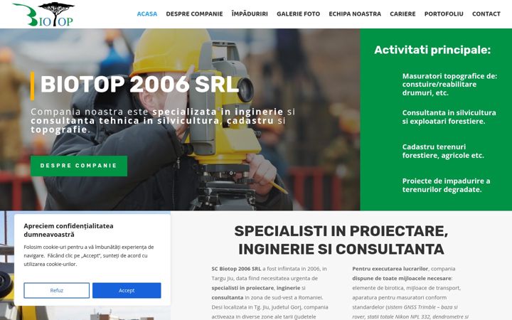 Snímek obrazovky biotop-romania.ro