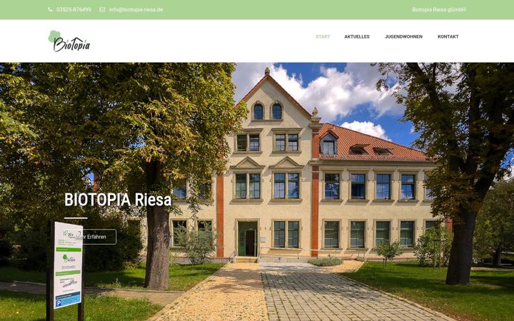Screenshot of biotopia-riesa.de