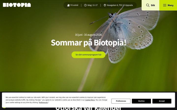 Snímek obrazovky biotopia.nu