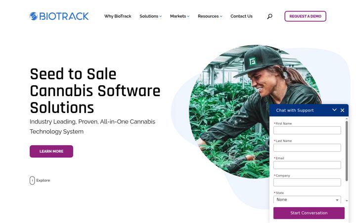 Screenshot of biotrack.com