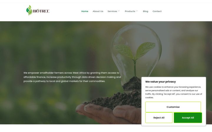 Snímek obrazovky biotree.ltd