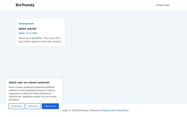 Screenshot of biotrendy.cz