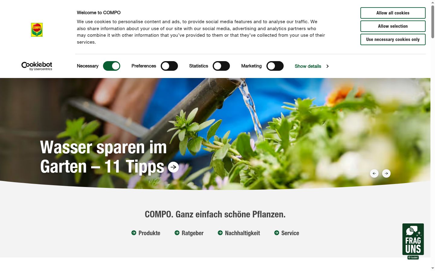 Sutikimo reklamjuostės, rodytos prieš bet kokią sąveiką, ekrano kopija