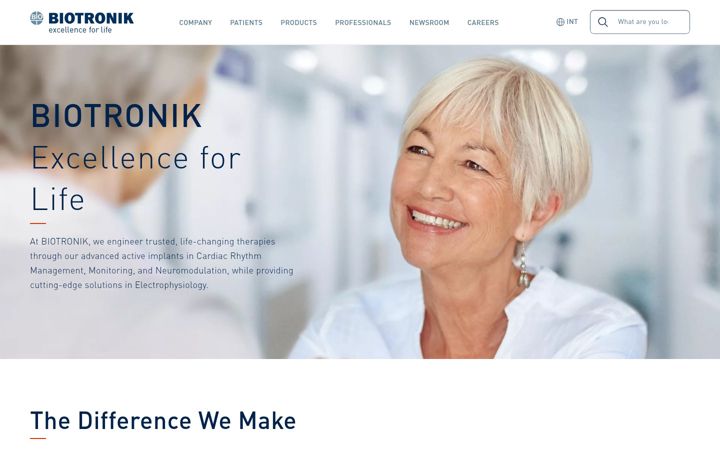 Zrzut ekranu biotronik.com