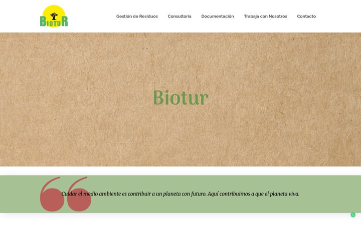 Screenshot van biotur.es