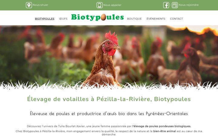 Screenshot of biotypoules.fr