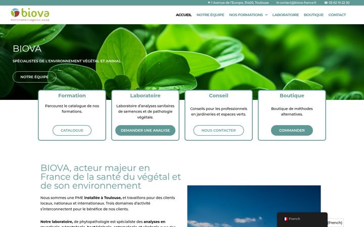 Zrzut ekranu biova-france.fr