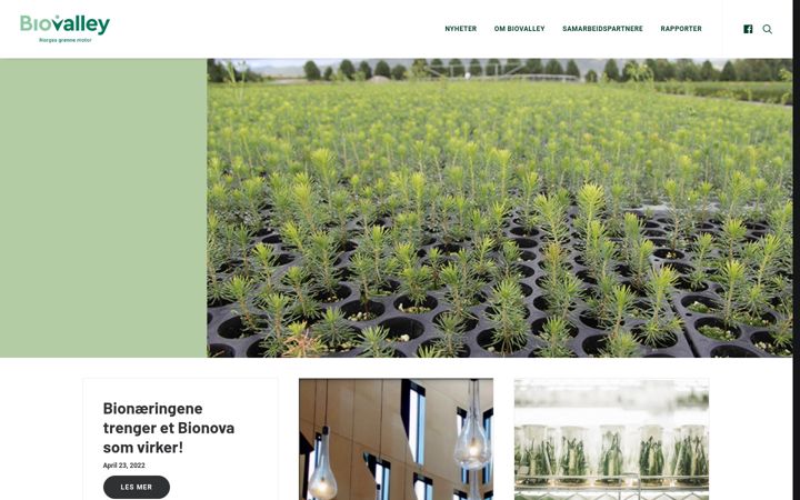 Ekrano kopija biovalley.no