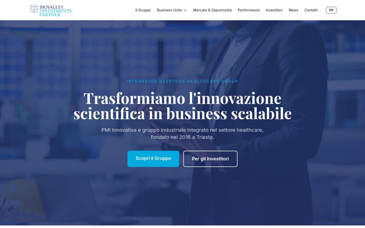 Screenshot ta' biovalleypartner.com