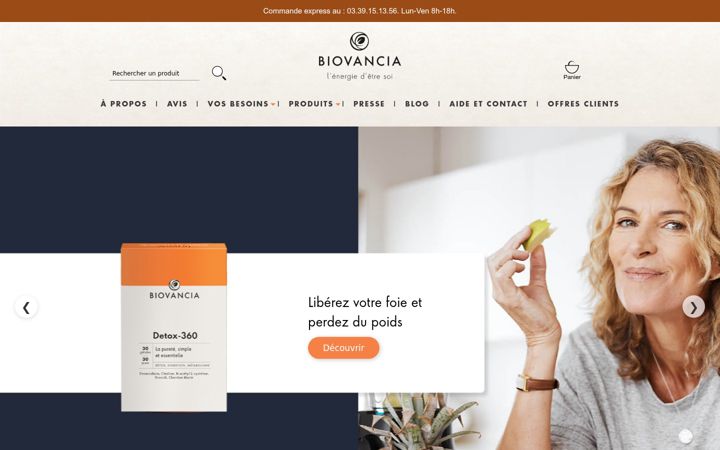 Screenshot of biovancia.com