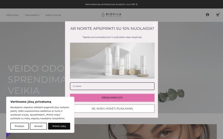Screenshot του biovija.lt