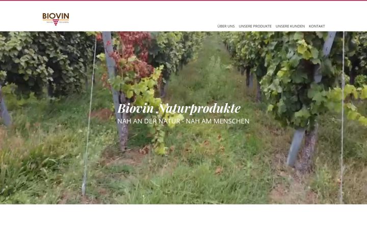 Screenshot of biovin-naturprodukte.de
