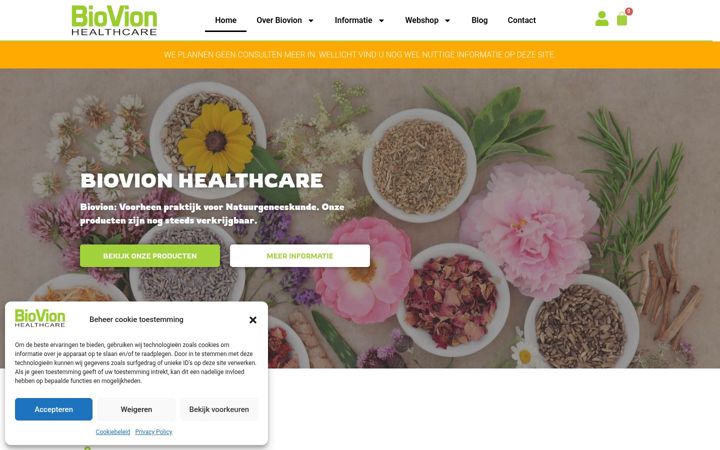 Screenshot του biovion.nl