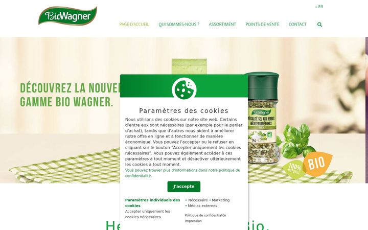 Screenshot of biowagner.fr