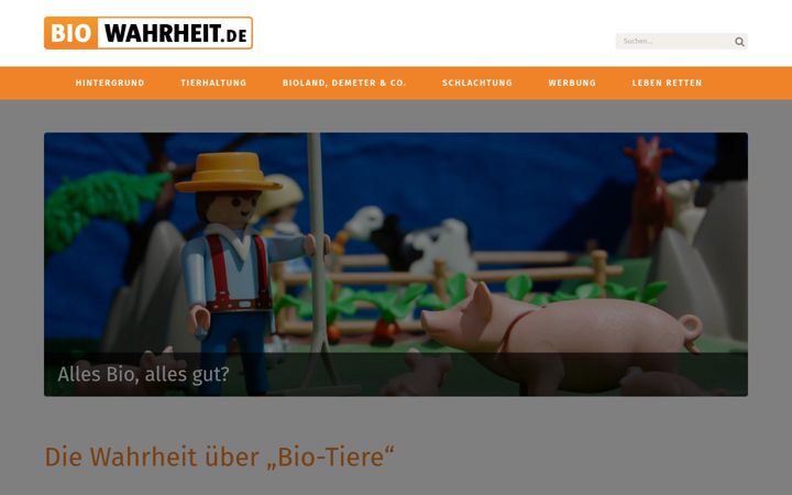 Screenshot of biowahrheit.de