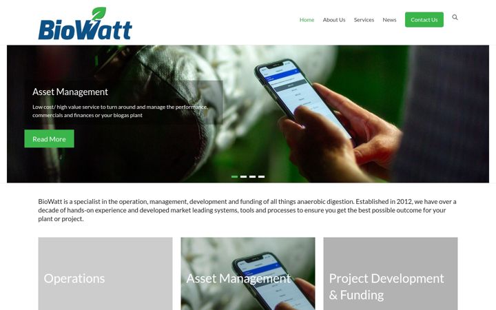 Skjámynd af biowatt.uk.com