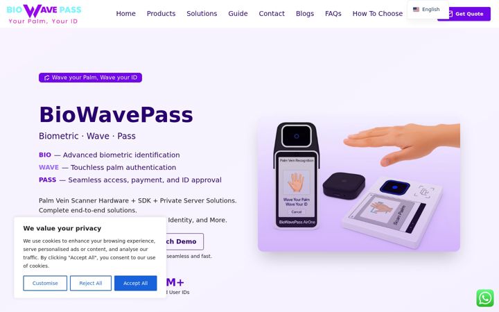 Screenshot of biowavepass.com