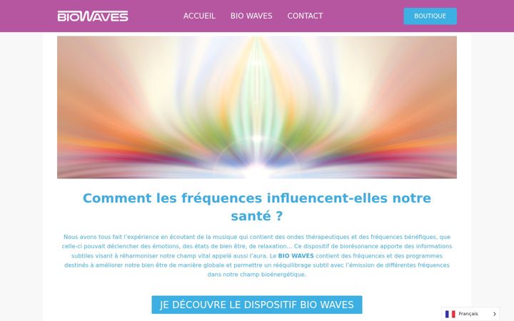 Screenshot του biowaves.fr