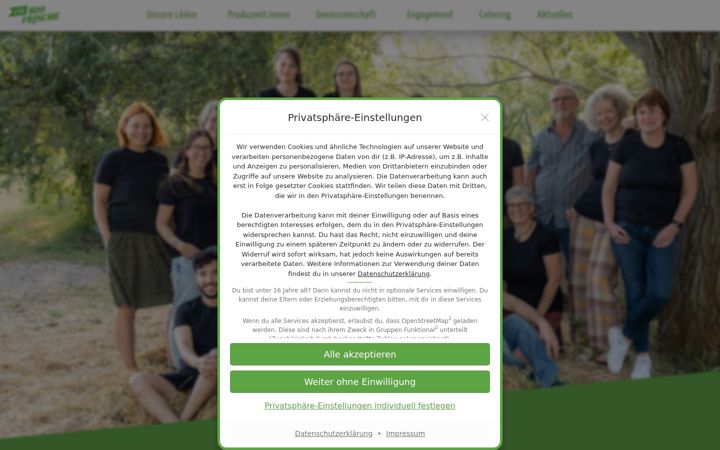 Screenshot του bioweimar.de