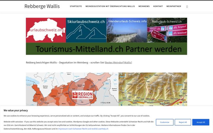 Screenshot of bioweinwallis.ch