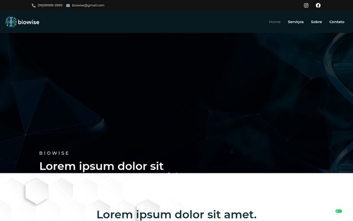 Screenshot of biowiseinc.com.br