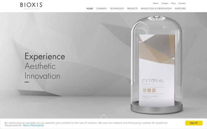 Screenshot of bioxis.com