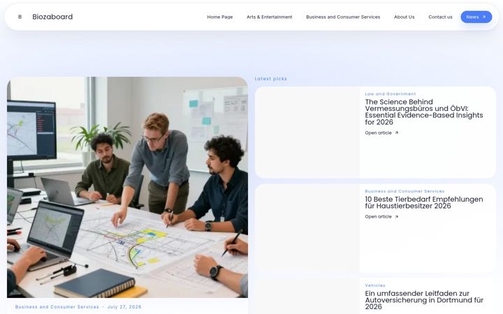 Screenshot of biozaboard.de