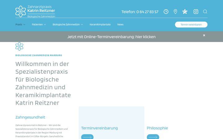 Screenshot of biozahnarzt-marburg.de