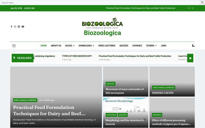 Screenshot of biozoologica.com