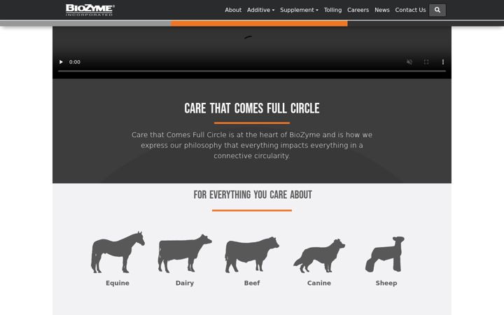 Screenshot of biozymeinc.com