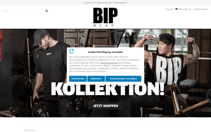 Skjámynd af bip-wear.de