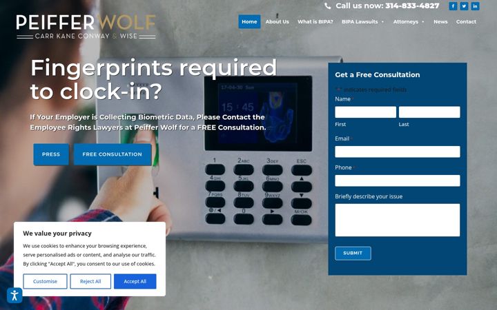 Screenshot of bipalawsuit.com