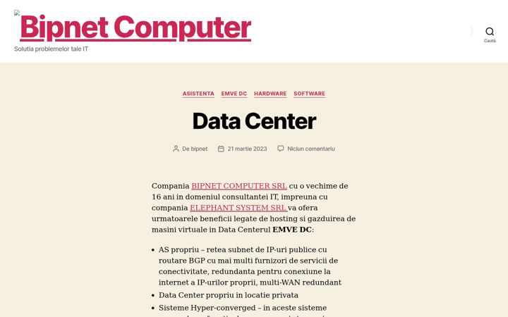 Captura de ecrã de bipnet.ro